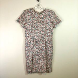 Vintage 90s Floral Spring Dress, Size 8